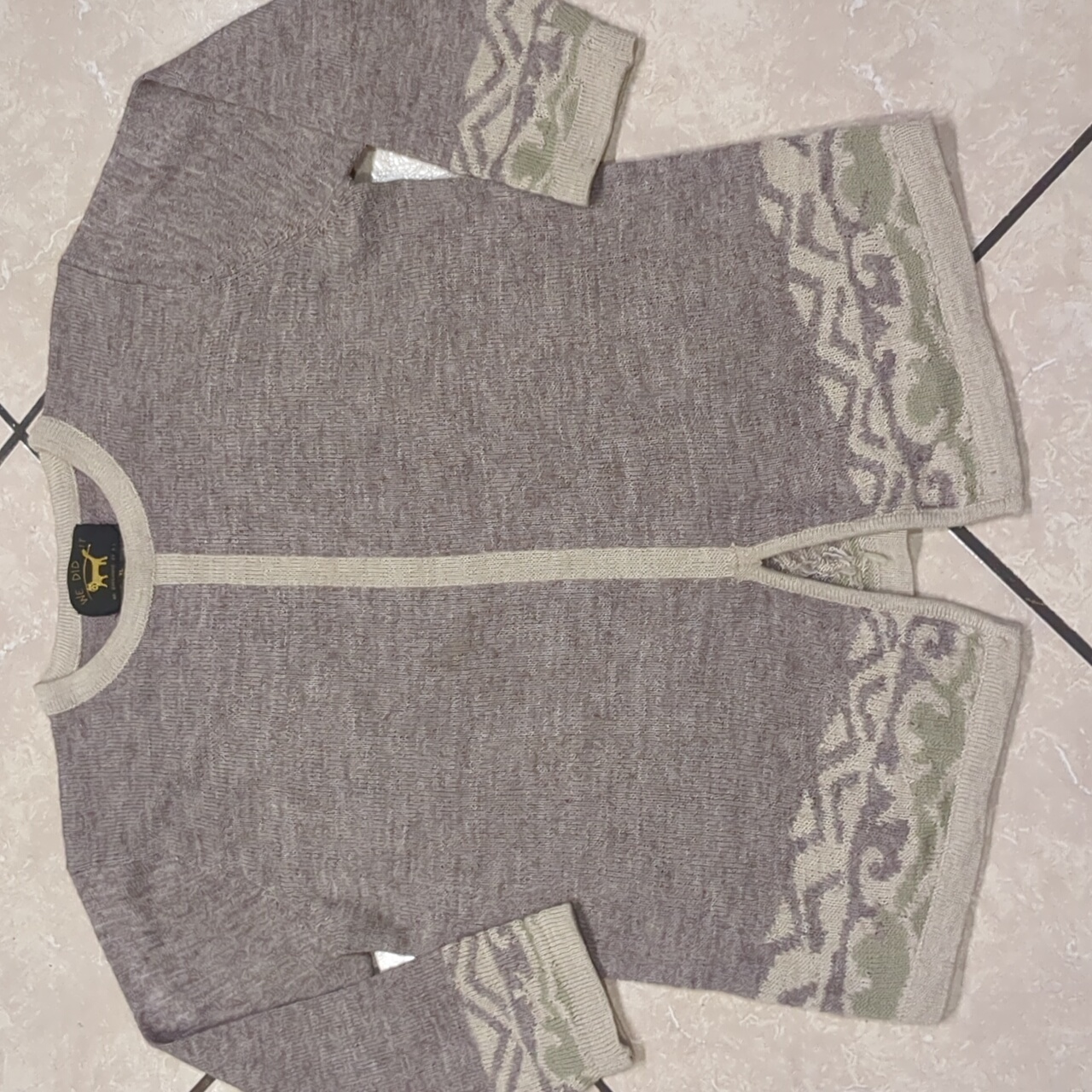 Vintage 80s Boho Wool Blend Sweater Size Xl Vintage 80s Boho Wool Blend Sweater Size Xl